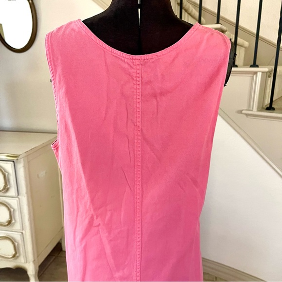 Vintage Basic Editions 100% Cotton Pink Twee Floral Embroidered Maxi Dress 90s - Picture 7 of 10
